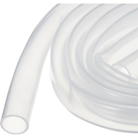 Tuyau en Silicone de 1M (3Pieds) 16mm DI 19mm DE Transparent pour Usage Industriel, Tuyau en Plastique Clair en Silicone pour Pompage, Vidange, Irrigation, Brassage, 5/8" x 3/4" (1/5)