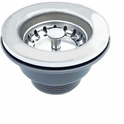 Bonde D'évier sans Trop Plein Panier Inox ø 85 mm 1½", XU, Acier Inoxydable + ABS, Bonde + Panier - KZQ (1/4)