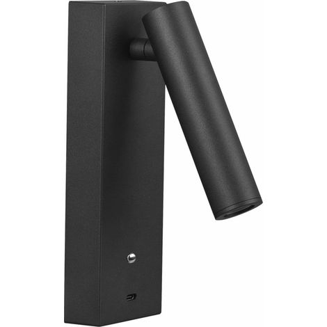 Applique LED da Parete PURE WALL 4W 30° 2700K 3 Intensità - Bianco Opaco, Orientabile con Porta di Ricarica USB-C - Beneito & Faure (1/4)