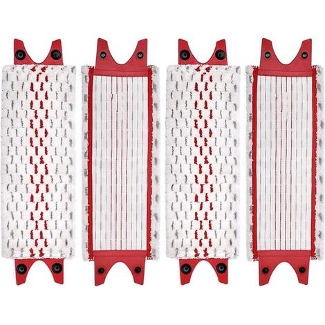 Lot de 4 têtes de balai plates en microfibre compatibles avec Vileda Ultramax (1/4)