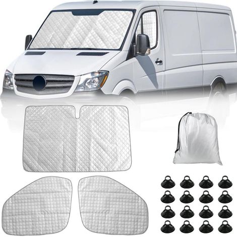 Sonnenschutz Frontscheibe 3-teilig für Mercedes Sprinter 2006-2018, Thermomatte faltbar (1/5)
