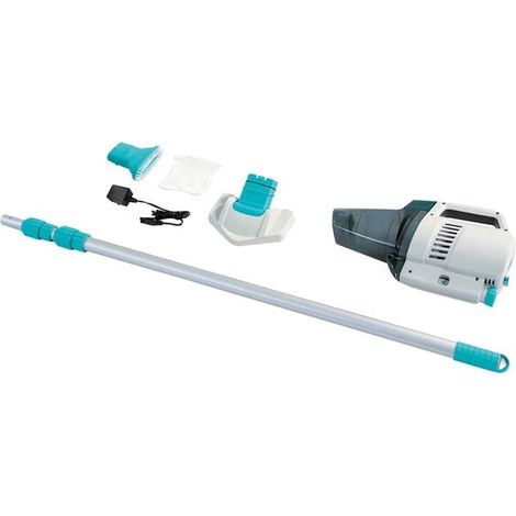 Aspirateur rechargeable Intex, adapté aux spas et aux piscines, blanc.