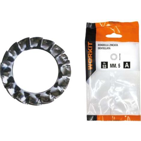 RONDELLA DENTELLATA SELF WORKIT - ZINCATA M  6 CF=PZ 40 - 5 confezione