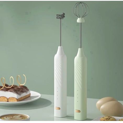 Mousseur à Lait - INOTEC - Modèle INOTEC - 3 Vitesses - USB Rechargeable - Vert