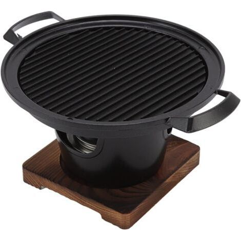 Kleiner Tischgrill, tragbarer Holzkohlegrill, antihaftbeschichtet, rauchfreier Holzkohlegrill für den Innenbereich. (1/5)