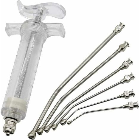 Seringue d'alimentation Tubes d'alimentation pour bébé Oiseaux Seringue d'alimentation à la Main pour Perroquet avec 6 Tubes de Gavage incurvés (20ML) (1/4)