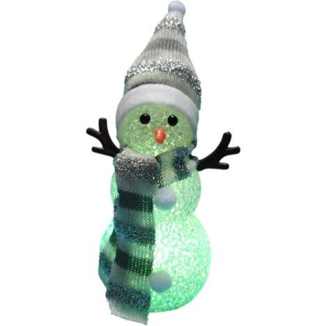 Bonhomme de neige lumineux, décoration lumineuse bonhomme de neige à LED à couleurs changeantes, pour-NANOTEH (1/4)
