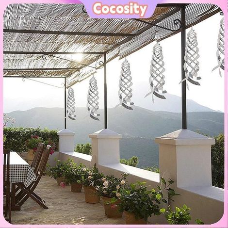 Cocosity Répulsif contre les oiseaux Réflecteurs en Spirale Anti-oiseaux, Matériau Non Toxique, 6 Pièces de 45 Cm piscine essence (1/5)