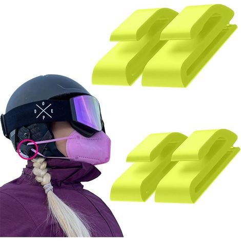 Cache-cou Ski avec Fixation Rapide sur Sangle Casque, Porte-visière pour Casque de Ski, Accessoire de Ski (1/5)