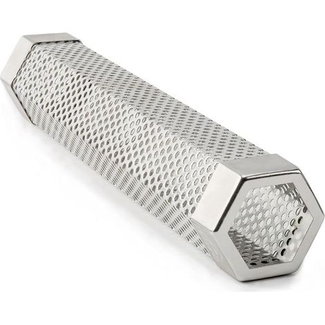 12 ' Premium Pellet Smoker Tube en Acier Inoxydable Hexagonal Barbecue Générateur de Fumée 5 Heures de Fumée Billable pour Ajouter Une Saveur Extra-Fumée pour Tous Les Aliments Grillés- (1/5)