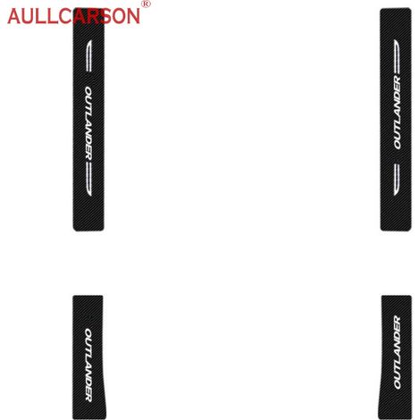 (Lot de 4 pièces extérieures) Pour Mitsubishi Outlander 2022,2023 et 2024 : protections de seuil de porte en cuir,autocollants et bandeaux en fibre de carbone Accessoires inclus (1/3)