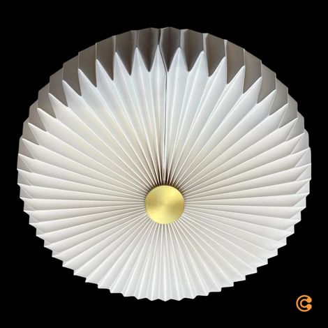 [GEBRAUCHT] B-Ware Deckenleuchte Belloy 40 Lampe Leuchte Papierschirm Plissiert Weiß