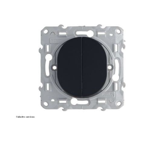 Double poussoir Ovalis Schneider Finition: Anthracite