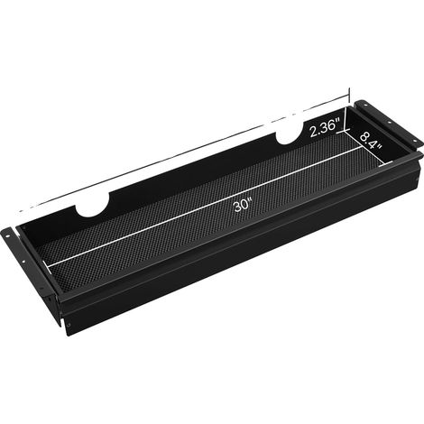 Organizador de cajones para almacenamiento, diseño para debajo del escritorio, construcción de metal duradero, 76 cm (30 pulgadas) (1/2)