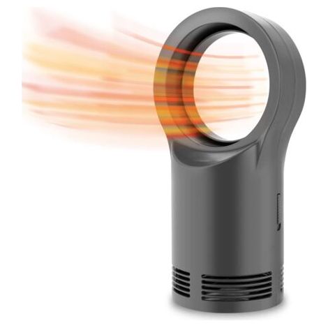 Mini radiateur soufflant à économie d'énergie en céramique avec Chauffage Rapide de 3 s, Protection Contre Les basculement et la surchauffe,pour Salle de Bain, Bureau, Salon (Black)
