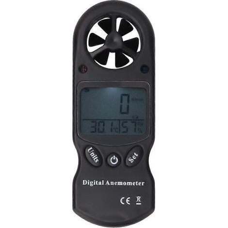 Le TL300 est un anémomètre numérique portable 3 en 1 avec fonctions de thermomètre et d'hygromètre intégrées, fournissant des données météorologiques précises. (1/4)