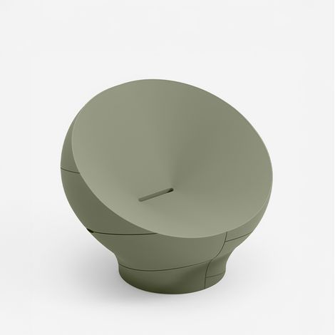 Poltrona da giardino in polietilene design moderno outdoor Vera - Verde 2