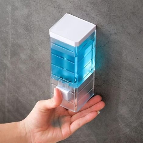 AquaForge 250ml Wall-Mounted Manual Soap Dispenser, Pump Dispenser for Bathroom Shower, Manual Pressure Soap and Lotion Dispenser (1/5)