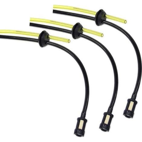 Lot de 3 Tuyau Durite d'essence kit/Durite Essence Taille-haie Universel pour Tondeuse à Gazon, Carburant, Tuyau de Montage, Accessoires débroussailleuse