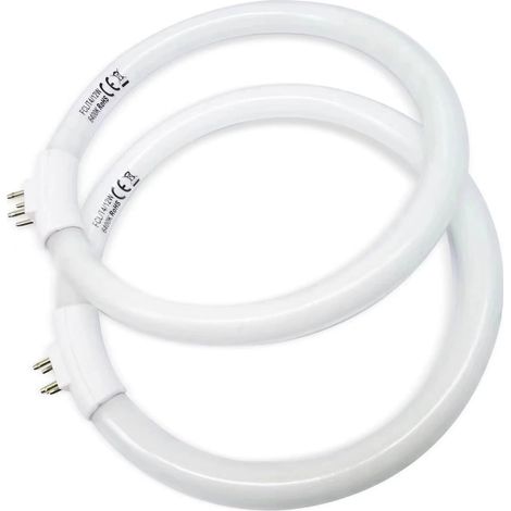 2 Stück Leuchtstofflampe Röhre LED Lampe T4 12W, 4,8 Zoll Rund Leuchtstoffröhre, Kreis Glühbirne, Runde Leuchtstoffröhre Mit Einstellbarer Helligkeit, Für Wandlampen, Deckenleuchten (1/5)