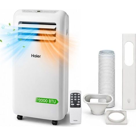Climatiseur mobile - HAIER - 12000 Btu - Froid/Chauffage/Déshumidification - Inverter - Classe A+/A (1/5)