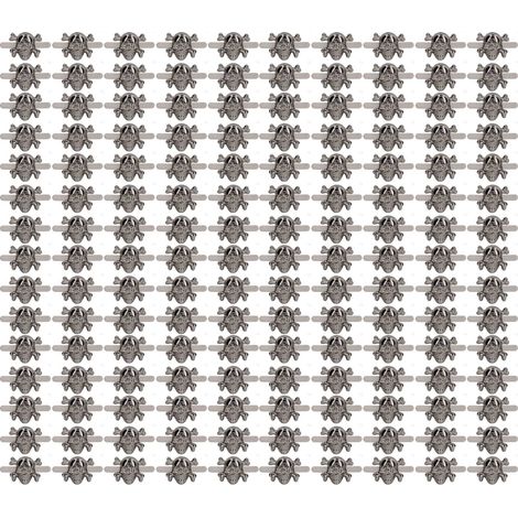 150 Pcs Rivets Tête de Mort Style Gothique, Accessoires Clous Stud pour Chaussures DIY, Vêtements et Sacs en Argent et Noir (1/5)