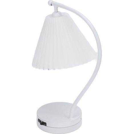 Lampe de table pour maison de poupée à l'échelle 1:12, abat-jour plissé blanc simple, accessoire de décoration pour maison de poupée (1/5)