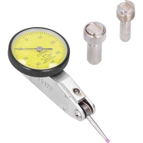 Comparateur à levier acier inoxydable 32 mm sensible 0-0.8 mm avec pointe rubis et 3 queues d'aronde (1/5)