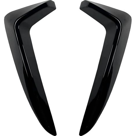 Embellecedor de ventilación lateral del parachoques delantero, repuesto directo, plástico ABS duradero, negro brillante. (1/2)