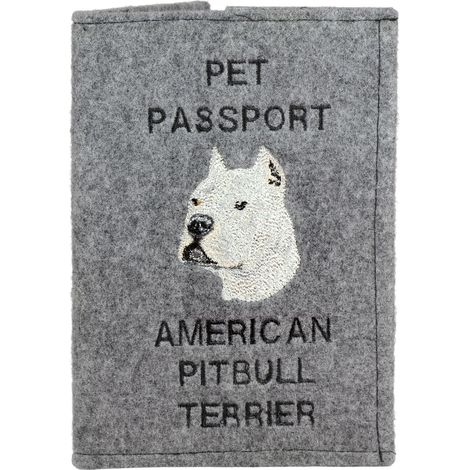 American Pit Bull Terrier, Pit Bull, American Pit Bull Terrier, Pitbul, APBT - portapassaporto per cani, portadocumenti, regalo da viaggio del marchio Art-Dog (1/5)