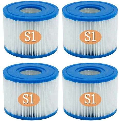 INTEX 29001E Lot de 4 Cartouches de Piscine PureSpa Type S1 faciles à Installer (1/4)