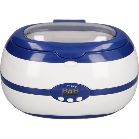 Nettoyeur Ultrasonique 600ml avec Affichage Numérique et Minuteur pour Prothèses Dentaires, Lunettes, Bijoux et Têtes d'Impression - Modèle VGT-2000, Norme Européenne 220-240V (1/5)