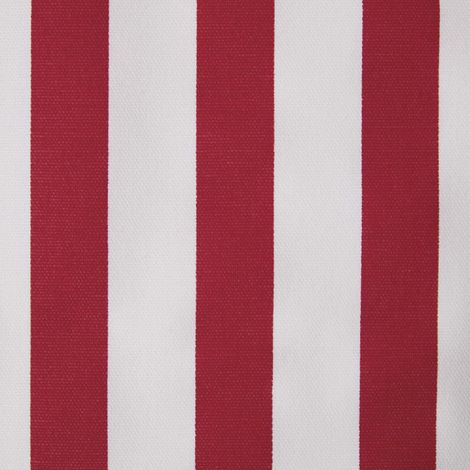 HOMESCAPES Pure Cotton Red Thick Stripe Fabric 150 cm Wide