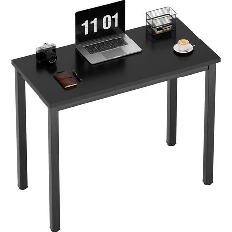 Soges – Bureau d'angle 80x40cm – Structure en métal blanc – Hauteur réglable 75cm – Capacité de charge 400kg – Anti-rayures et facile à nettoyer (1/5)