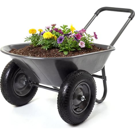 Brouette avec 2 Roues, Grande brouette de Jardin 272 kg (1/5)
