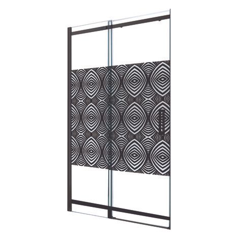 ONDEE ZEN - Porte de douche UIMI - Coulissante - Finition Noir mat - 100x210cm (1/3)
