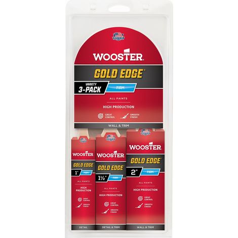 Wooster Gold Edge - Varnish Paint Brush - Pack of 3