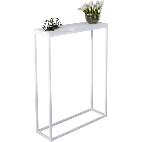 Consolle 60x20 da ingresso realizzata con profili 15x15 Bianco Opaco Bianco Lucido (1/4)