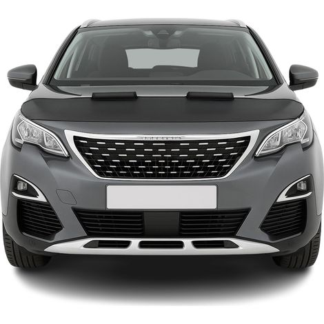 OMAC Protège Capot pour Peugeot 3008 2016-2024 Masque de Voiture Vinyle Noir