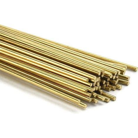 50 Pieces Brass Rods 0.3 x 250 mm Round Brass Bar (1/5)
