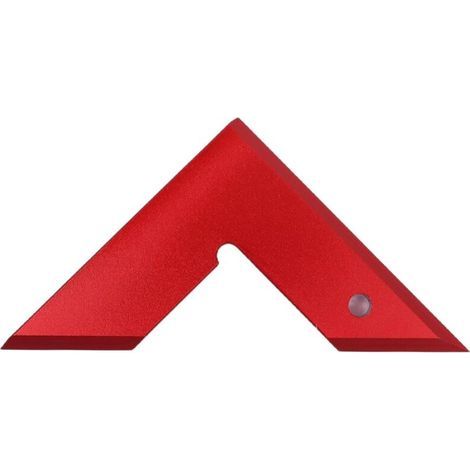 Righello triangolare in lega di alluminio a 45/90 gradi (rosso) (1/5)