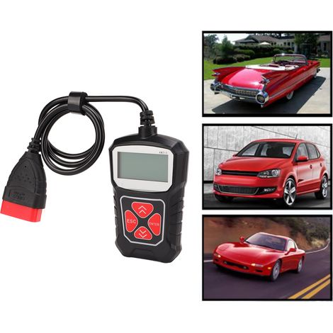 KW310 OBD2-Scanner mit allen OBDII-Funktionen, 10 Modi, Motorfehlercode-Diagnosegerät, schwarz (1/5)