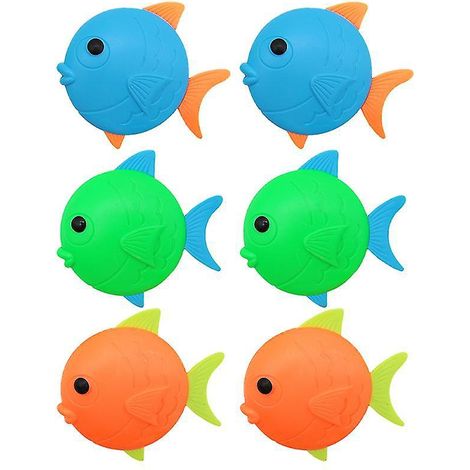 Lot de 6 jouets de plongée en forme de poisson