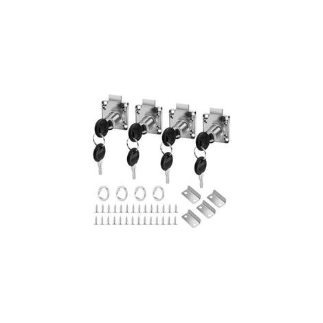4 Pièces Serrure de Tiroir de Bureau, 22mm Acier Inoxydable Serrure Meuble avec Clés Différentes Serrure Placard Verrou Placard Serrure de Meuble pour Armoire Boîte aux Lettres Tiroir (1/5)