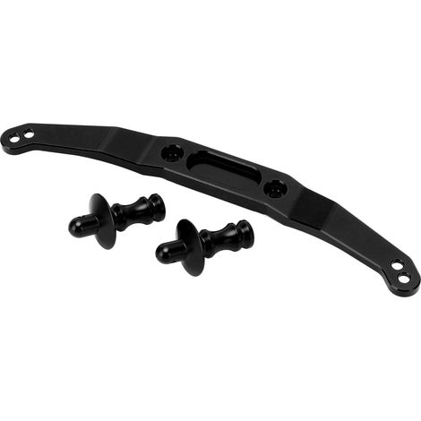 Coque avant et arrière en alliage d'aluminium pour châssis RC 1/10, protection de carrosserie universelle, noir (1/5)