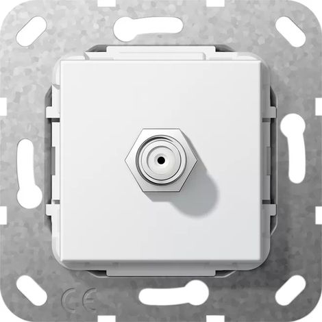 Gira SAT-F-Buchse Kpl. Einsatz Reinweiß 565003 (1/2)