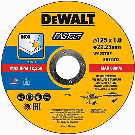 Dewalt – Disque à lamelles pour meuleuse 125mm – Grain 80 – Alésage 22,23mm – Lot de 100 pièces – DT20540 (1/5)