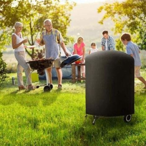 Housse de barbecue à charbon de bois, housse de fumoir extérieure imperméable et robuste, housse de gril ronde, convient à la (1/4)