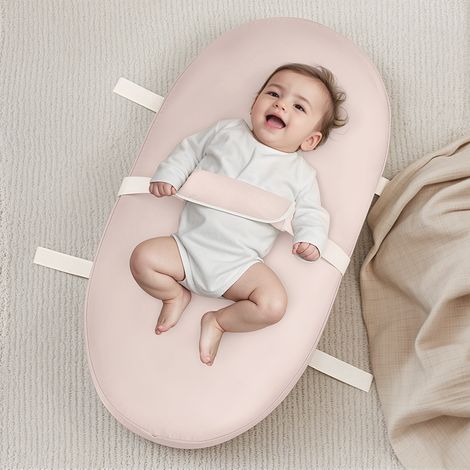 Table à langer pour bébé, matelas à langer en polyuréthane, imperméable avec sangle de sécurité, base antidérapante, portable, facile à nettoyer, rose