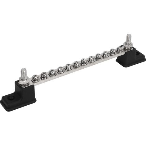 Bloc de distribution électrique 12 bornes avec couvercle 12‑48V 150A universel pour voitures camping-cars bateaux yachts camions (1/5)